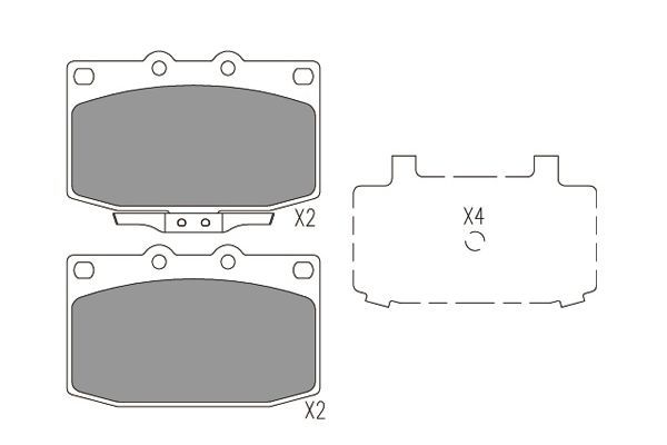 KAVO PARTS Комплект тормозных колодок, дисковый тормоз KBP-4572